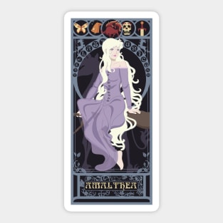 The Last Unicorn - art nouveau - Amalthea Sticker